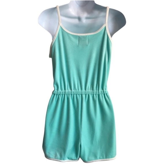 Juicy Couture Y2K Women’s S Aqua Splash Mint Green Soft Terry Romper Shorts NWT - Picture 3 of 16